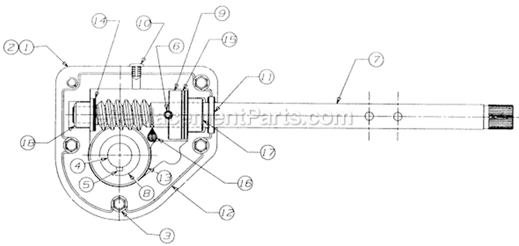 Page C Diagram and Parts List for 316E753F701 1996 Yard Man Snow Blower